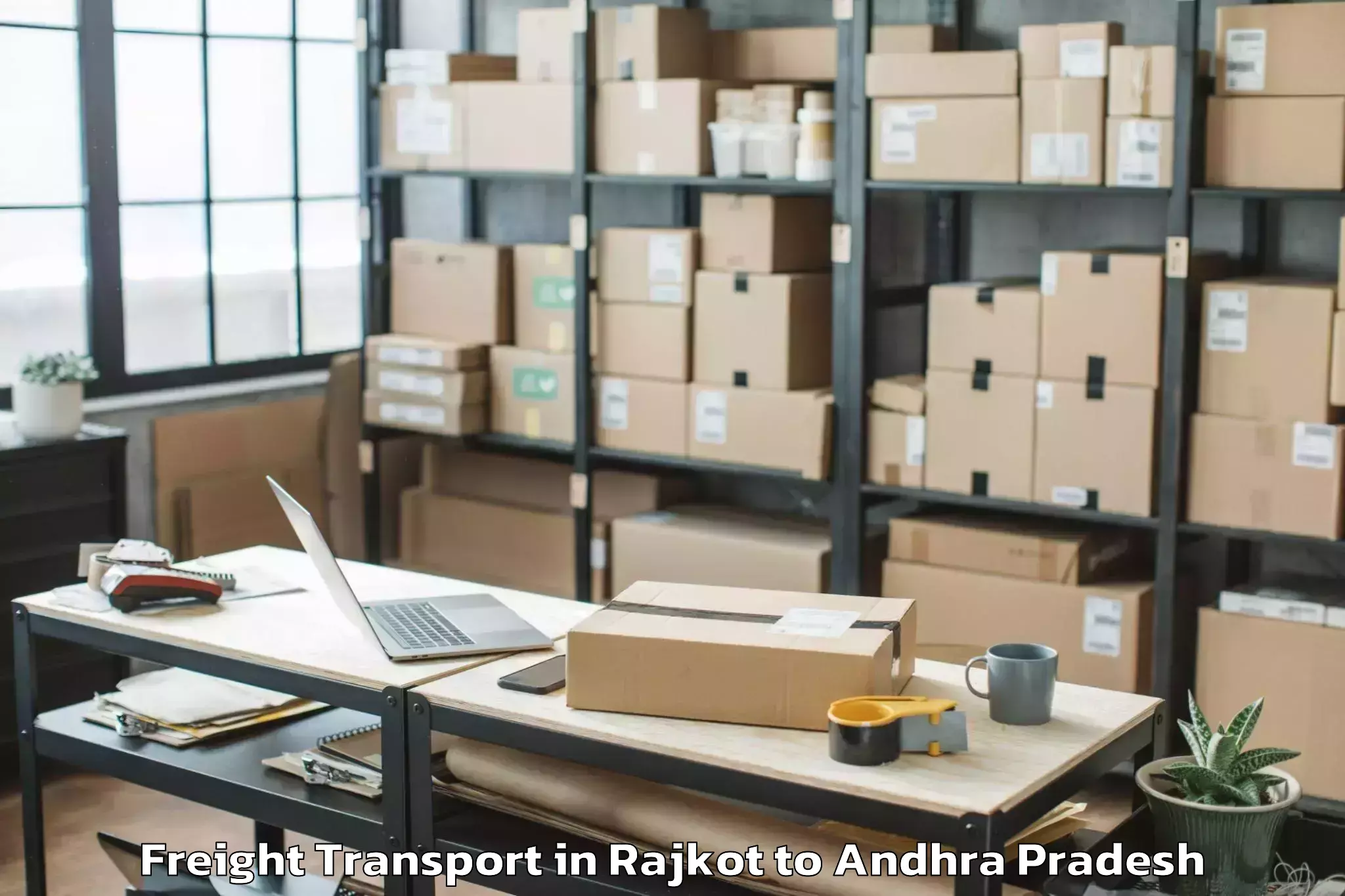 Affordable Rajkot to Mopidevi Freight Transport